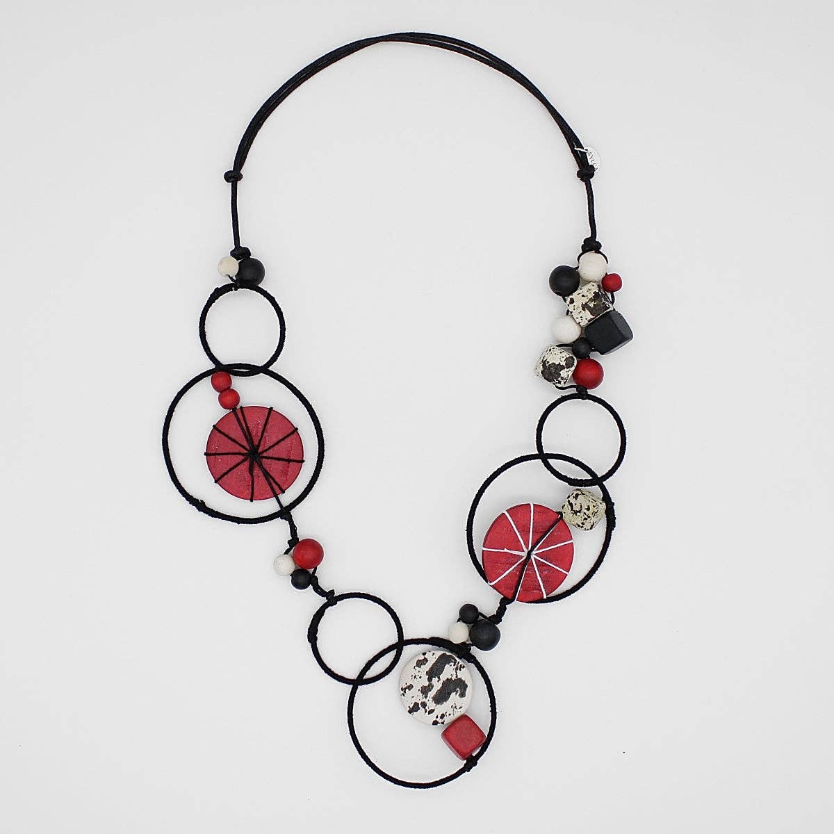 Sylca Designs - Red Hayden Disk Necklace