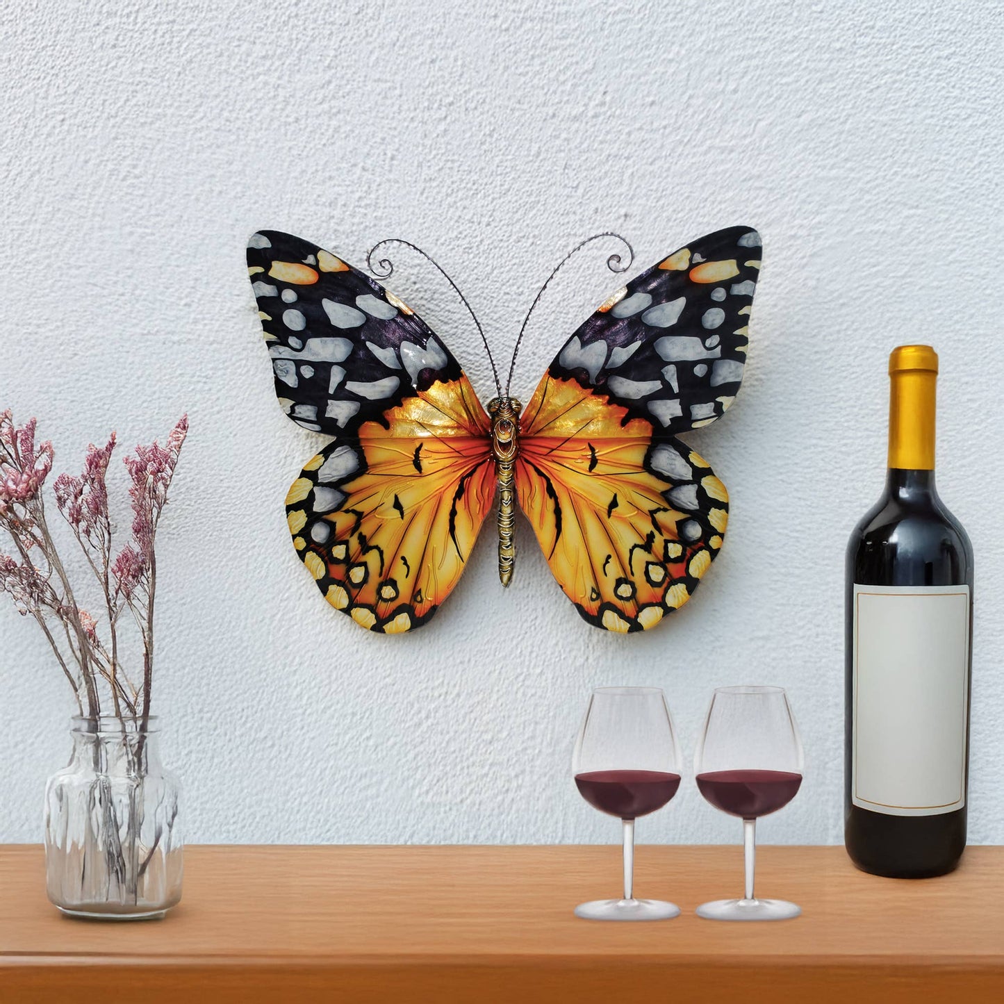 Eangee Home Design - Butterfly Wall Decor Large Monarch Orange,In/Outdoor