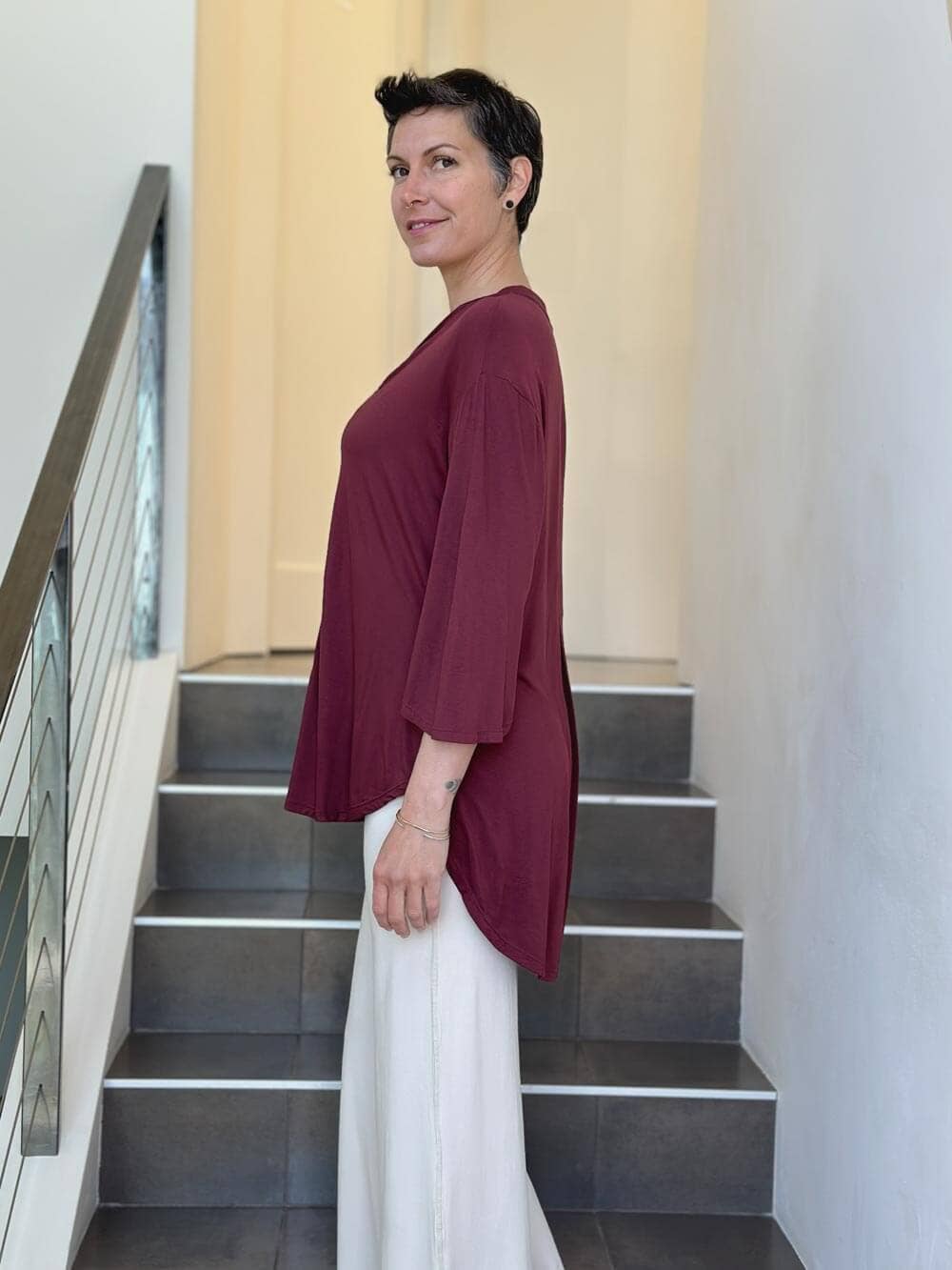 CARAUCCI - Kurta Tunic: Navy / One Size