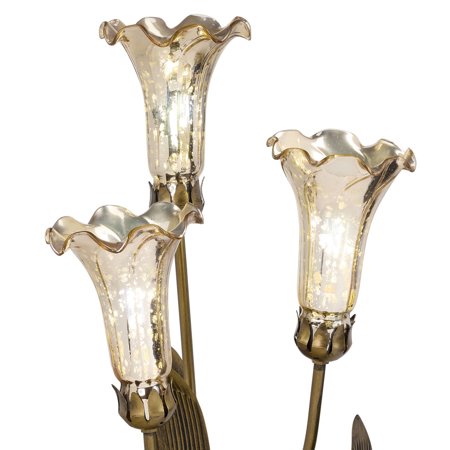 River of Goods - 21.75"H Hand Blown Glass 3 Lily Uplight Table Lamp