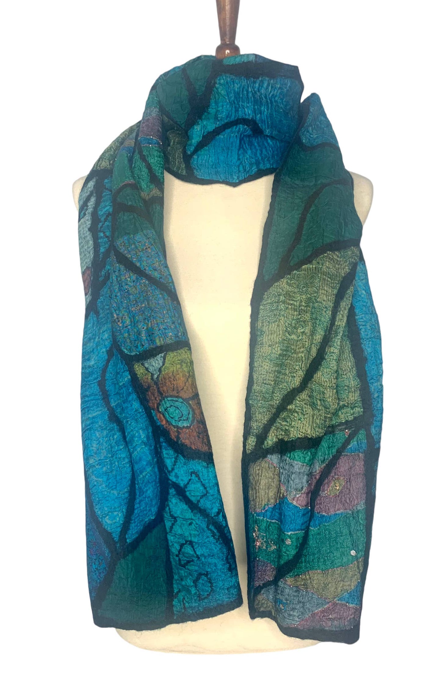 Pomegranate Moon - Sari Patchwork - Blue