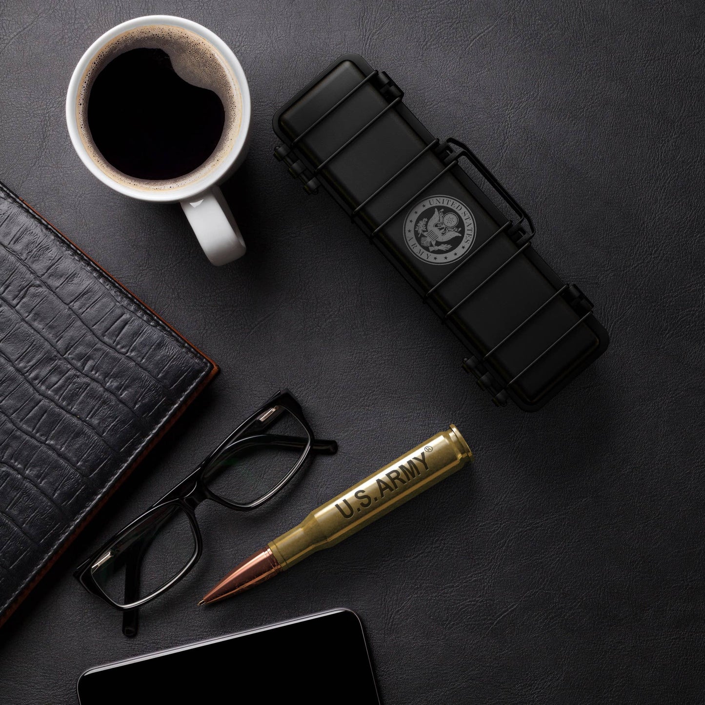 Old Southern Brass - U.S. Army 50 Caliber Real Bullet Twist Pen - Polished Brass