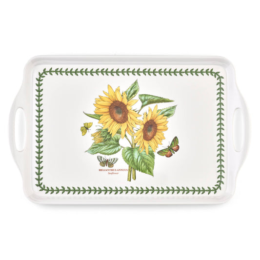 Portmeirion, Spode, Pimpernel, Nachtmann, Wrendale Designs - Botanic Garden Sunflower Large Melamine Handled Tray: Melamine / BG Sunflower