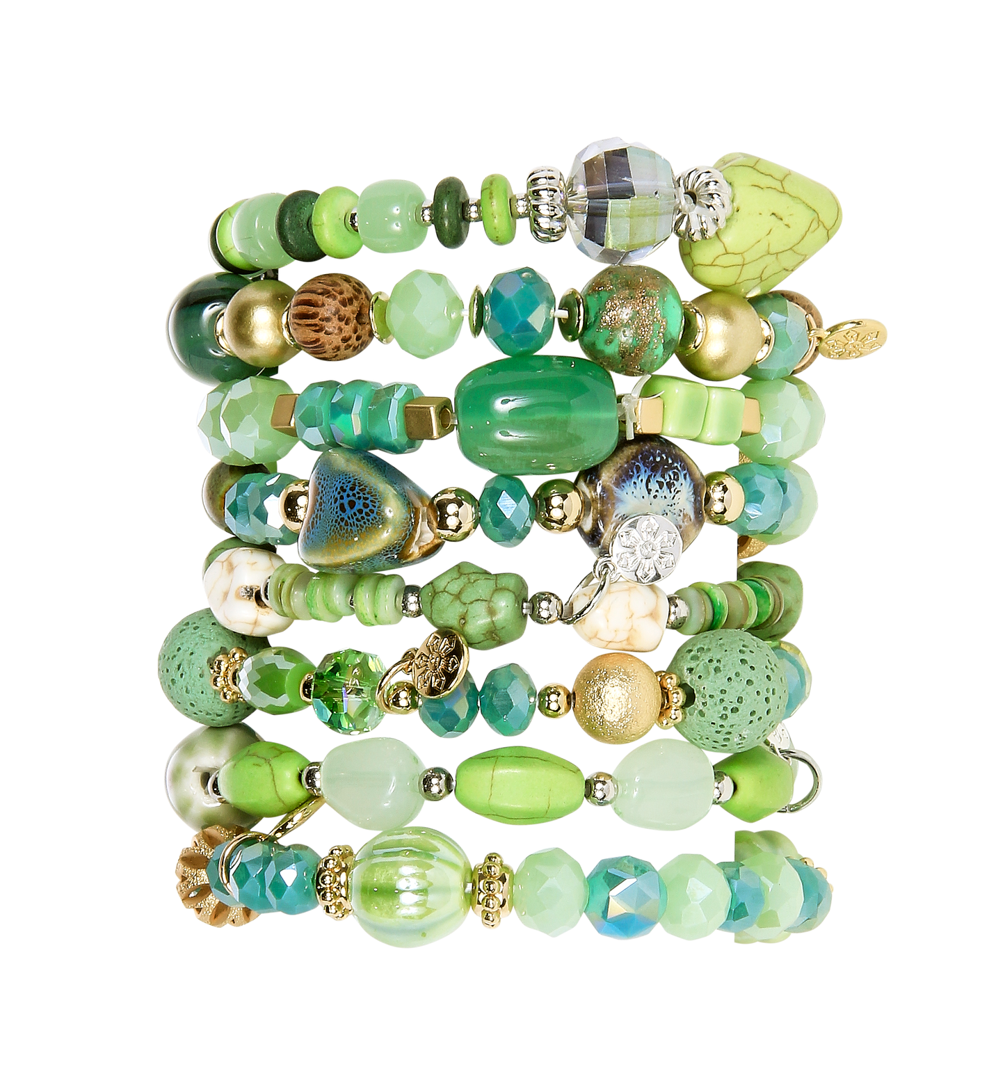 Kaleidoscope Accessories - 1/2 Stax Assortment Refill Bracelets - 16 Pieces: White