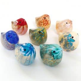 Alice Sturzinger LLC - Murano Little Bird of Inspiration Figurine - Muliple Color: Aqua