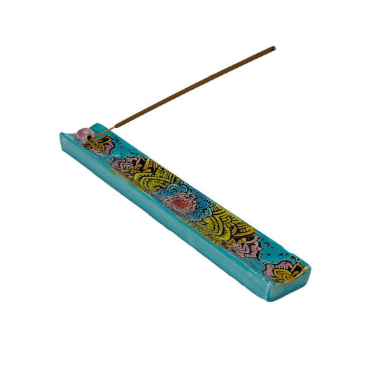 Urban Tokyo - Handpainted Ceramic Incense Holder 9 inch L Mandala (1/72)