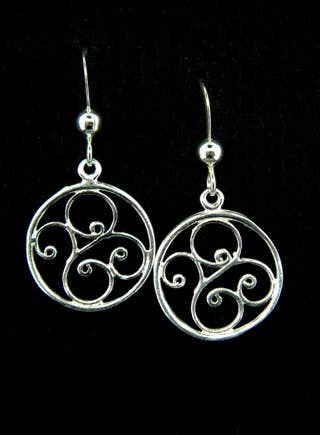 Sosie Designs - Silver Scrolled Swirls Earrings