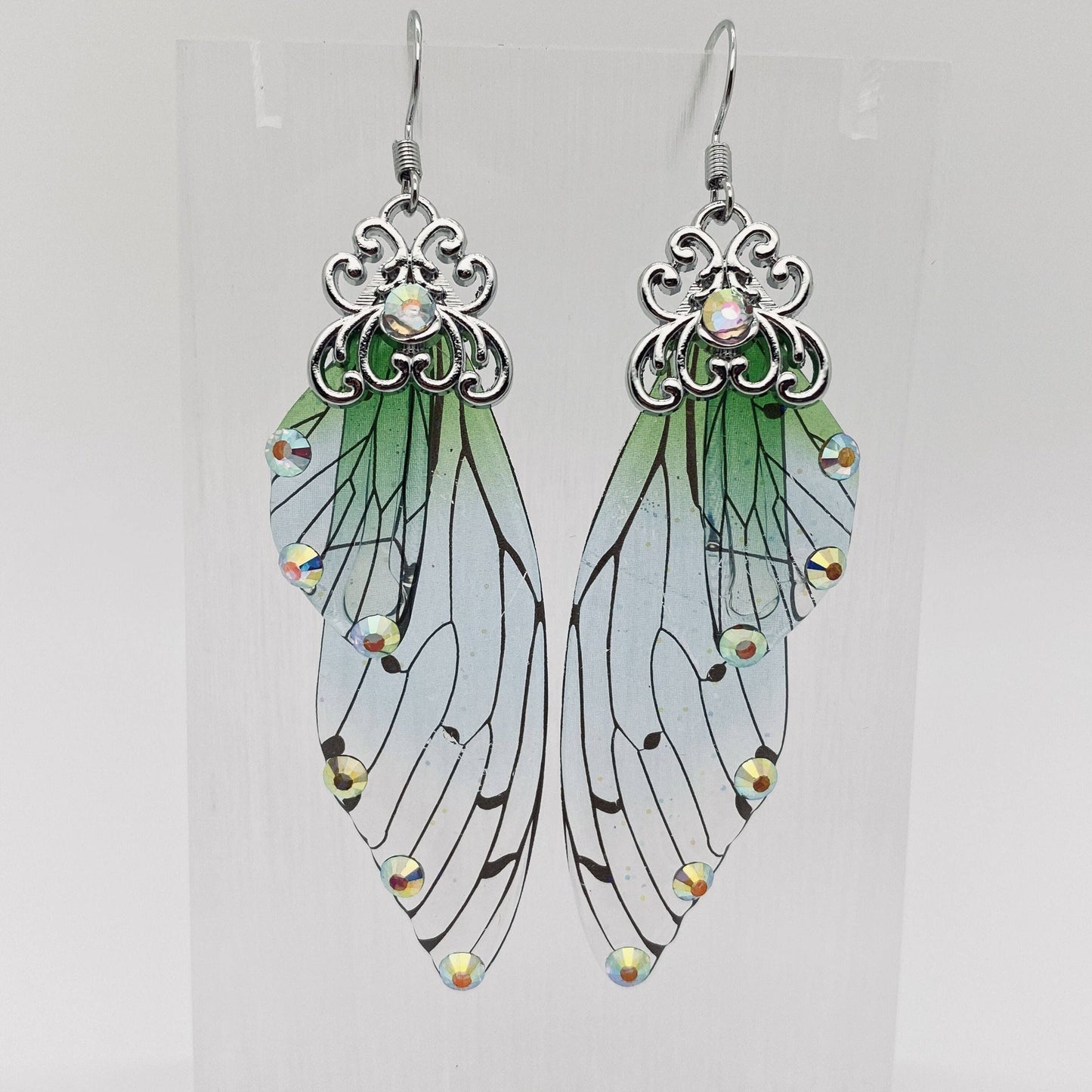 Mio Queena - Handmade Fairy Wings Earrings Insect Butterfly Wing: A
