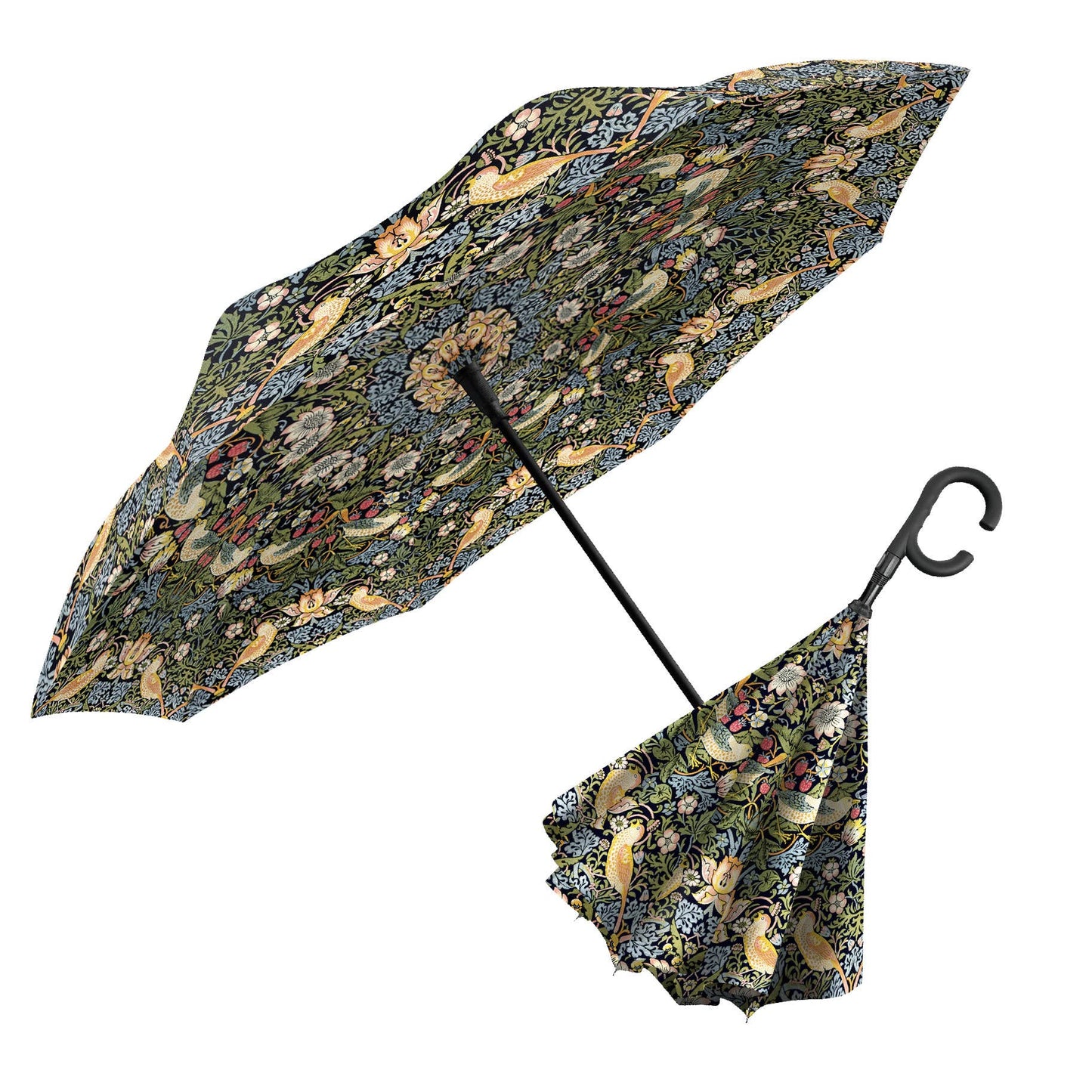 RainCaper - RainCaper William Morris "Strawberry Thief" Reverse Umbrella