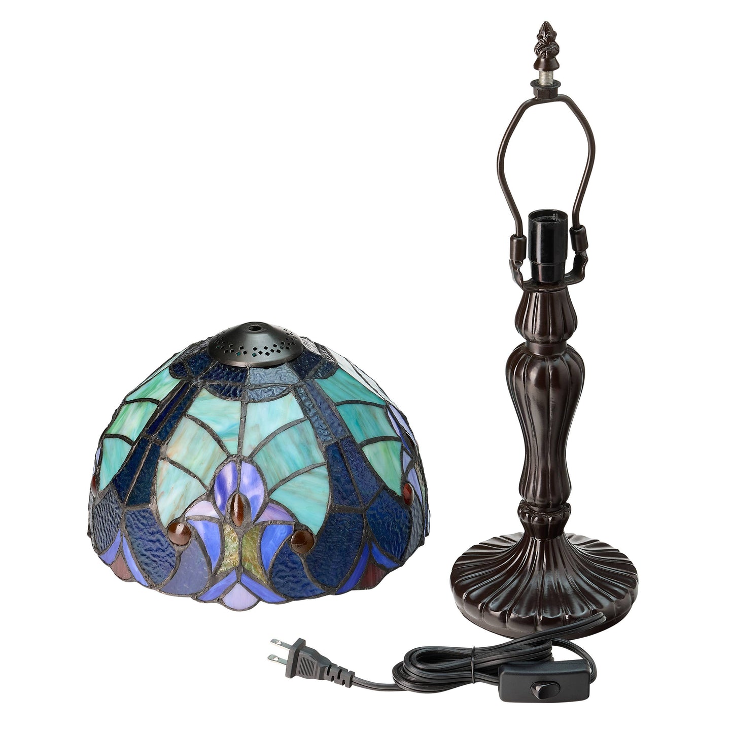 River of Goods - 17"H Halston Candlestick Base Dome Shade Table Lamp