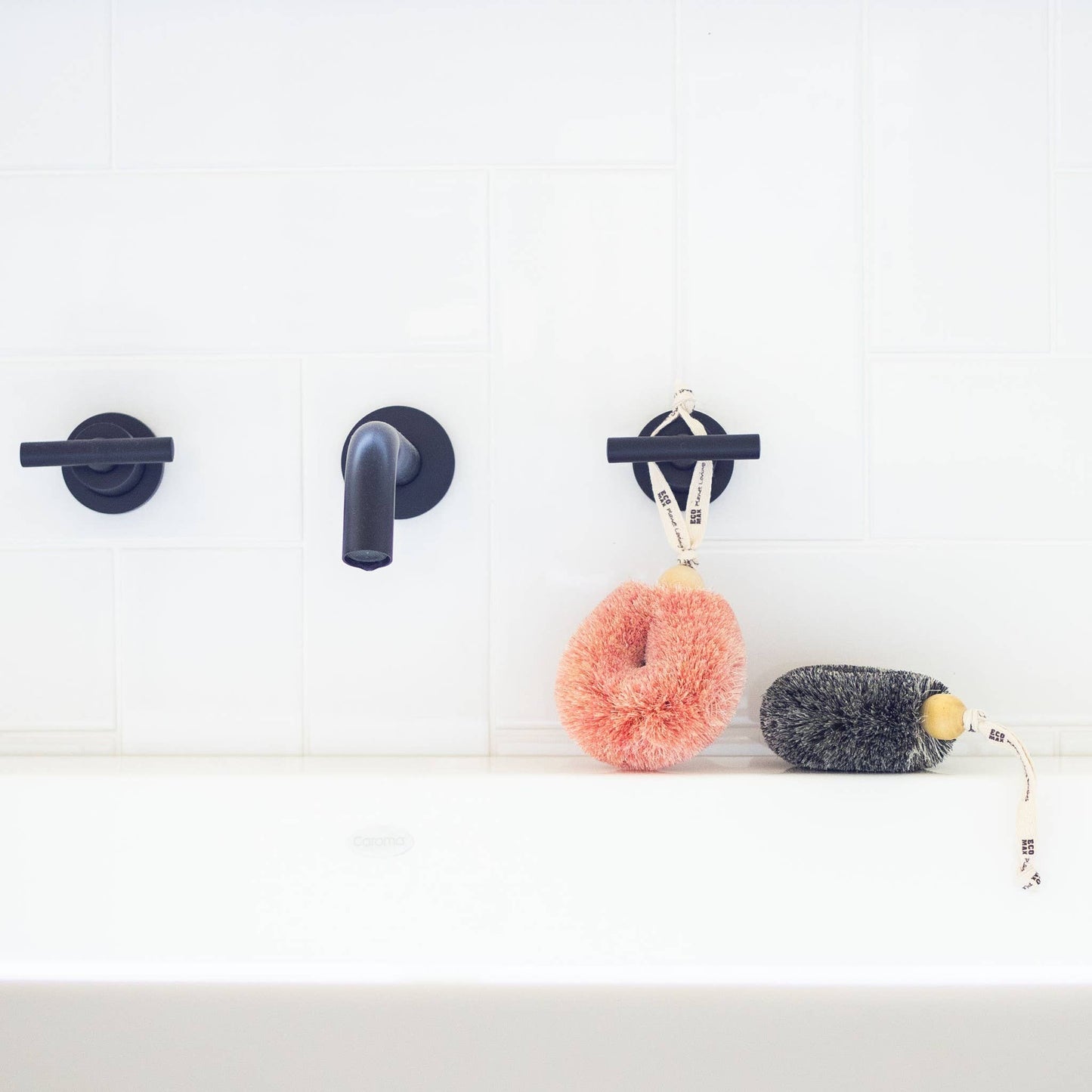 Ethical Global - Spa Shower Puff Body Brushes - Handmade - All Natural: Pink