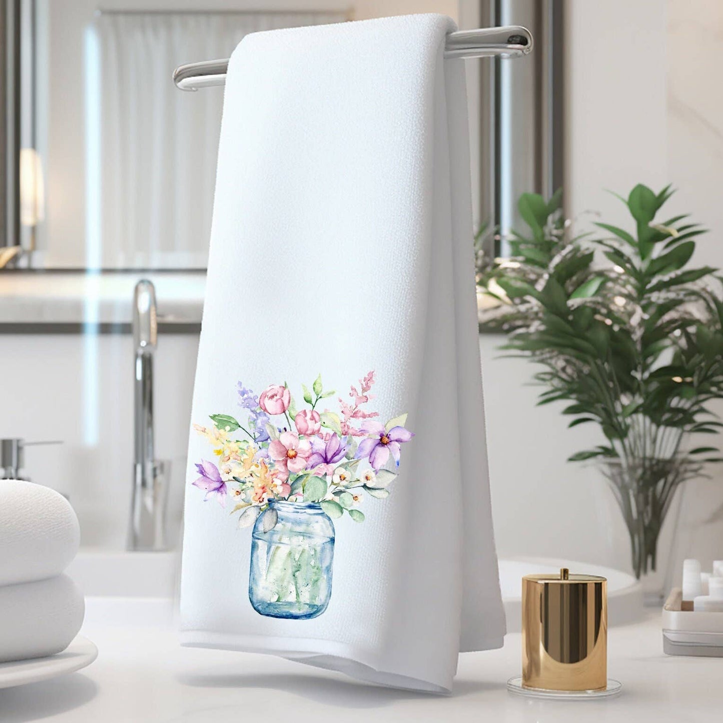 Fernville Creations - Luxury Floral Bath/Hand Towel with Spa-Like Softness: Bath 24x42-Inches