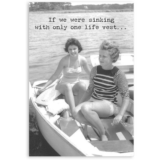Primitives by Kathy - Sinking Ship Greeting Card
