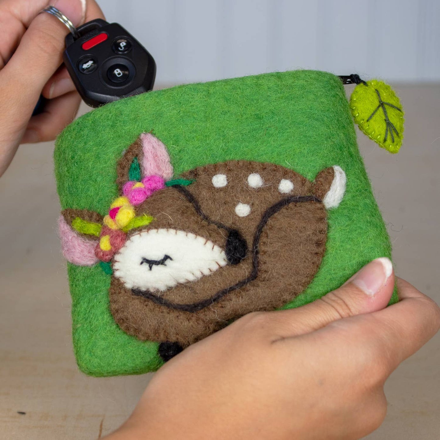 dZi Handmade - Sleeping Fawn Coin Purse