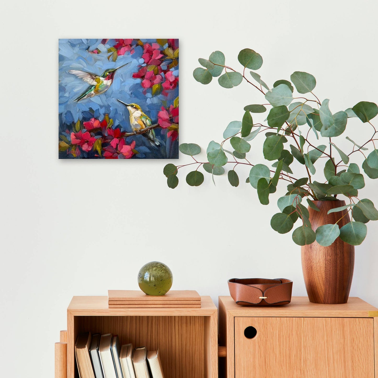 GreenBox Art - Spread Your Wings - Hummingbird Stretched Canvas: 10" H x 10" W