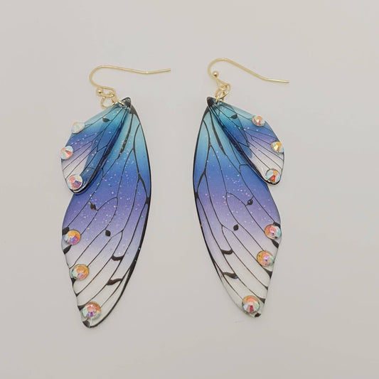 Mio Queena - Gradient Cicada Wings Butterfly Wings Earrings: C