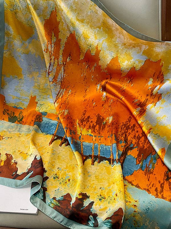 UZ Wholesale Store - Printed Sun Protection Shawl&Scarf: YELLOW / One_size