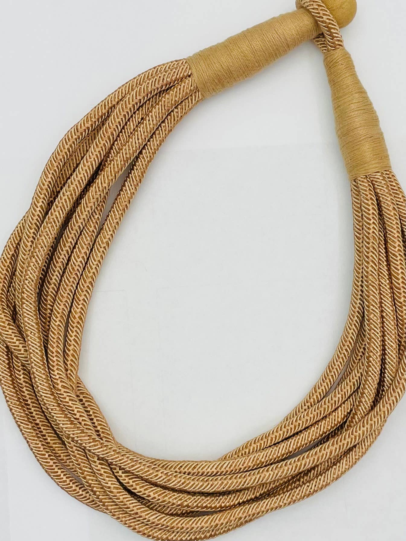 TWO FORTY TWO - "Original" Slub 8-Strand Necklace (tan) NK189