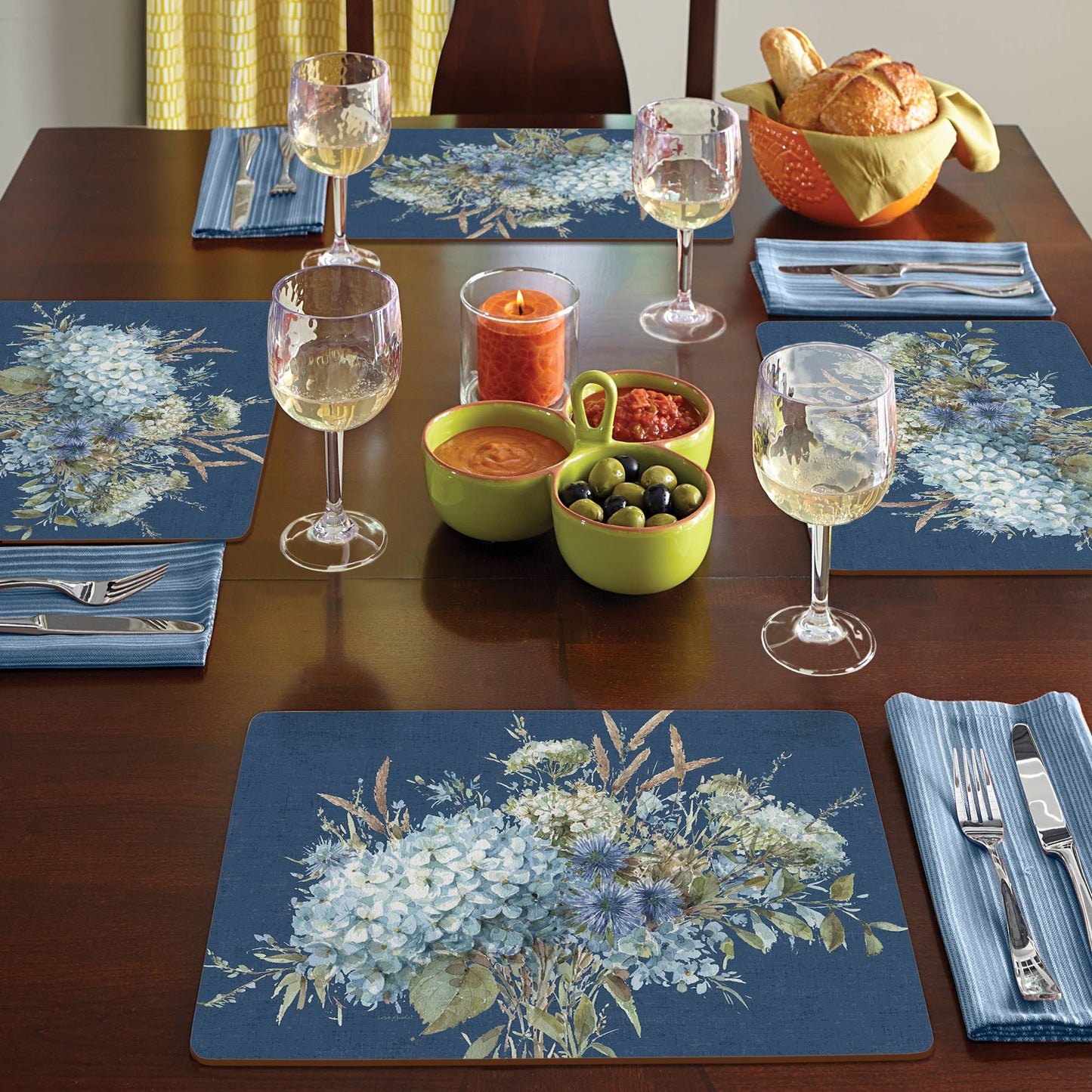CounterArt/Highland Home/Thirstystone/CoasterStone - Cala Home Bohemian Blue Decorative Hardboard Placemat