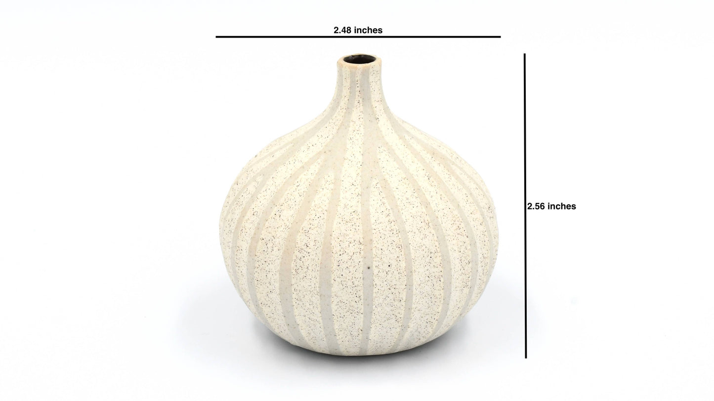 Art Floral Trading LLC - 192WHSN3 CONGO TINY S - WH SN3 Porcelain bud vase