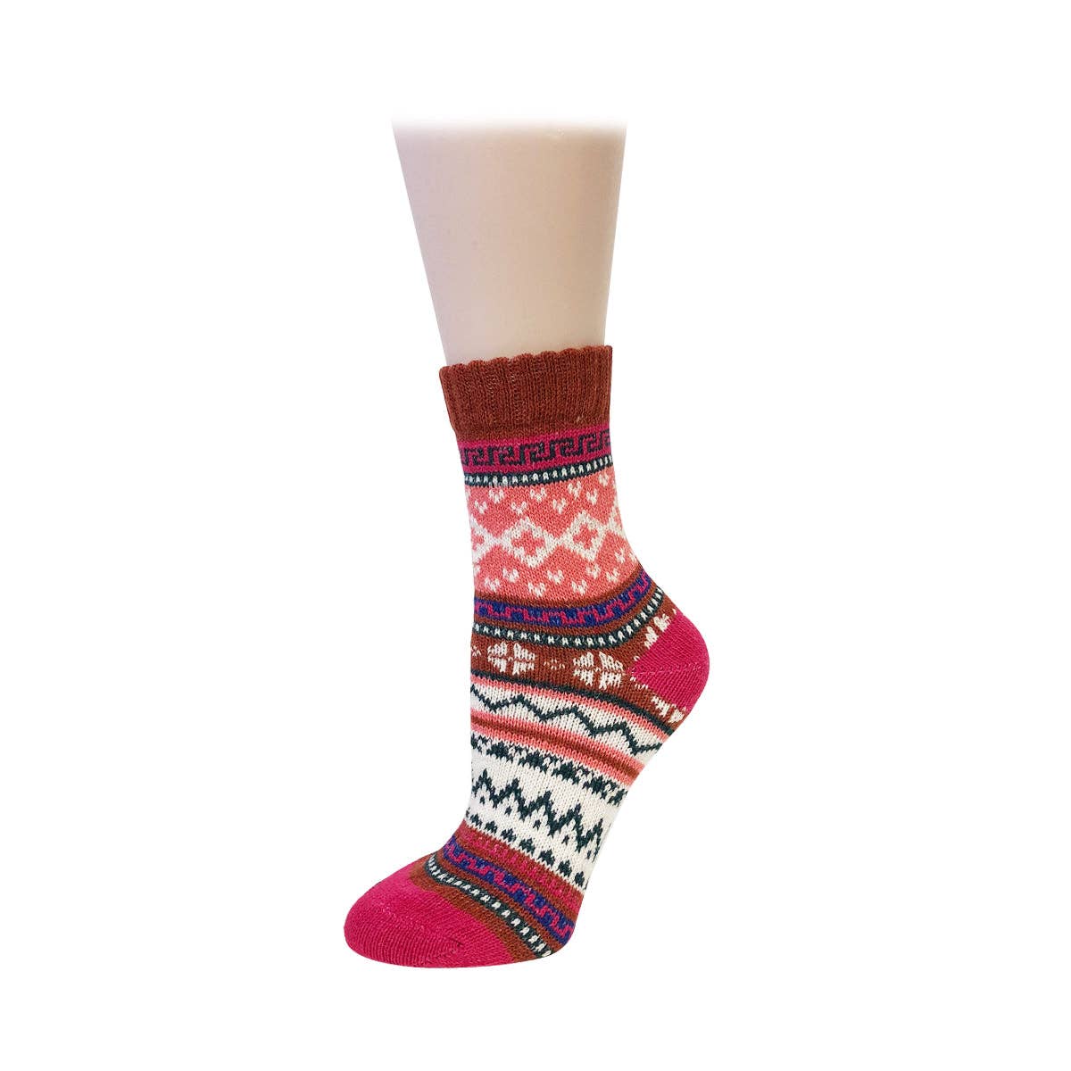 Wrapables.com - Wrapables Women's Thick Winter Warm Wool Socks (Set of 5): Boho