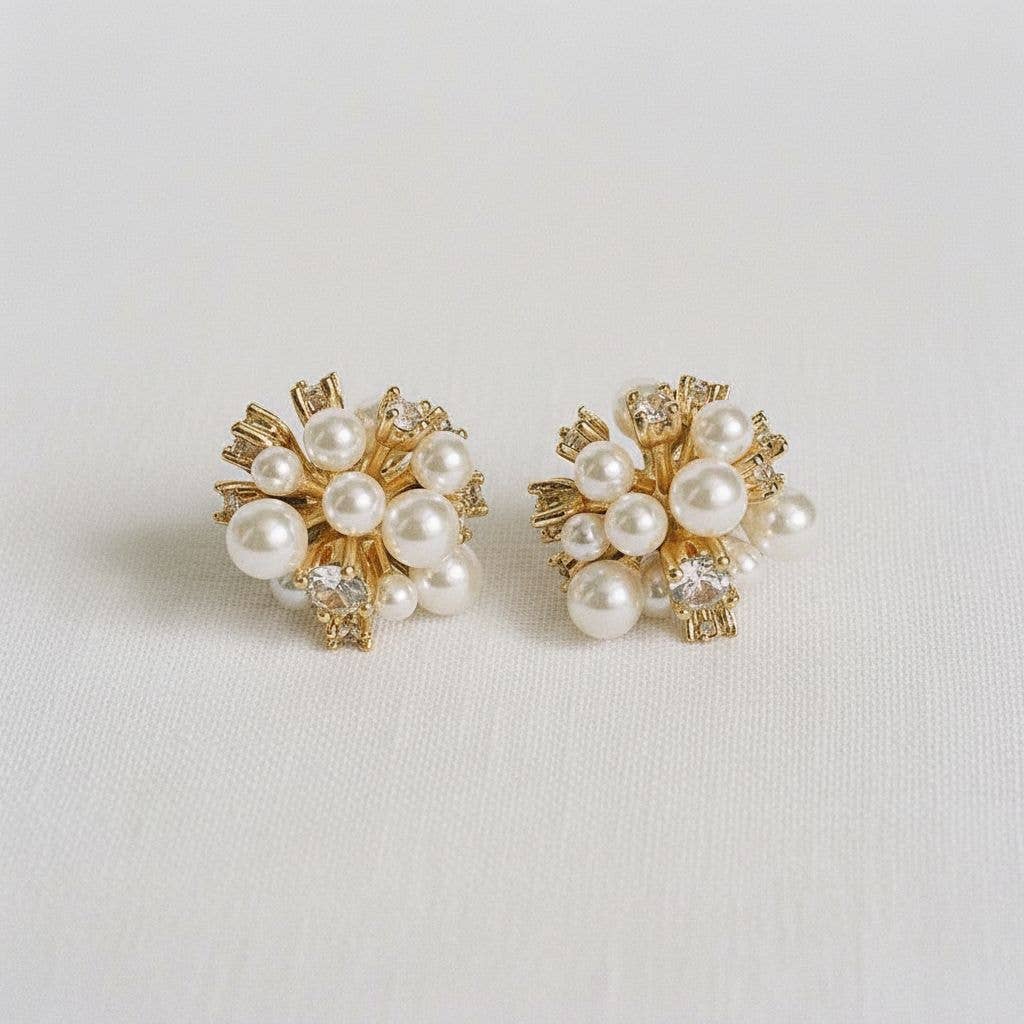 Ellemadera - Elegant Pearl-Inspired Vintage Drop Earrings