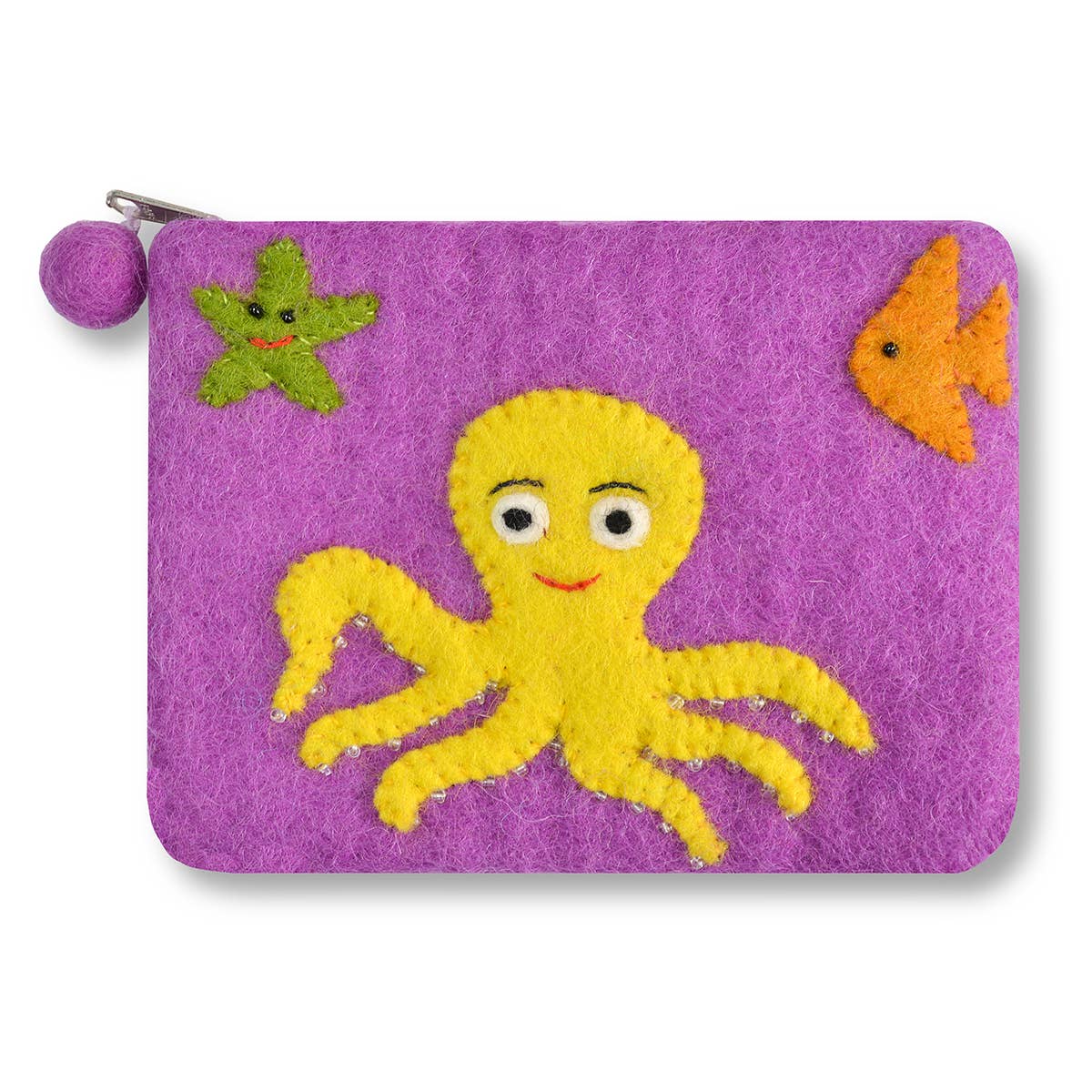 BNB Crafts Inc. - New Octopus Design Coin Purse: Purple