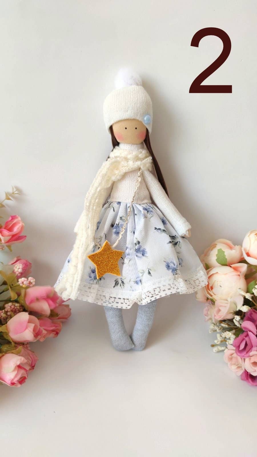 ChernikovaNataliya - Handmade Doll, Fabric Doll, Rag Doll, Girl Gift, Softie Doll, Collectible Doll, Doll Cotton, Interior Doll, Stuffed Doll, Heirloom Doll: 3