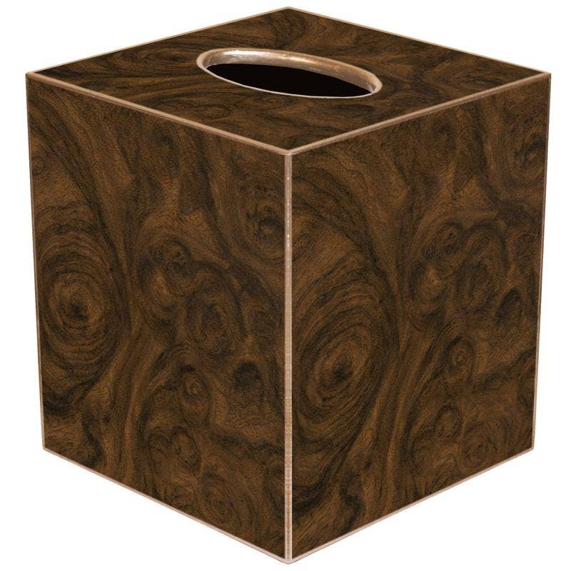 Marye-Kelley - Burlwood Tissue Box Cover: Paper Mache