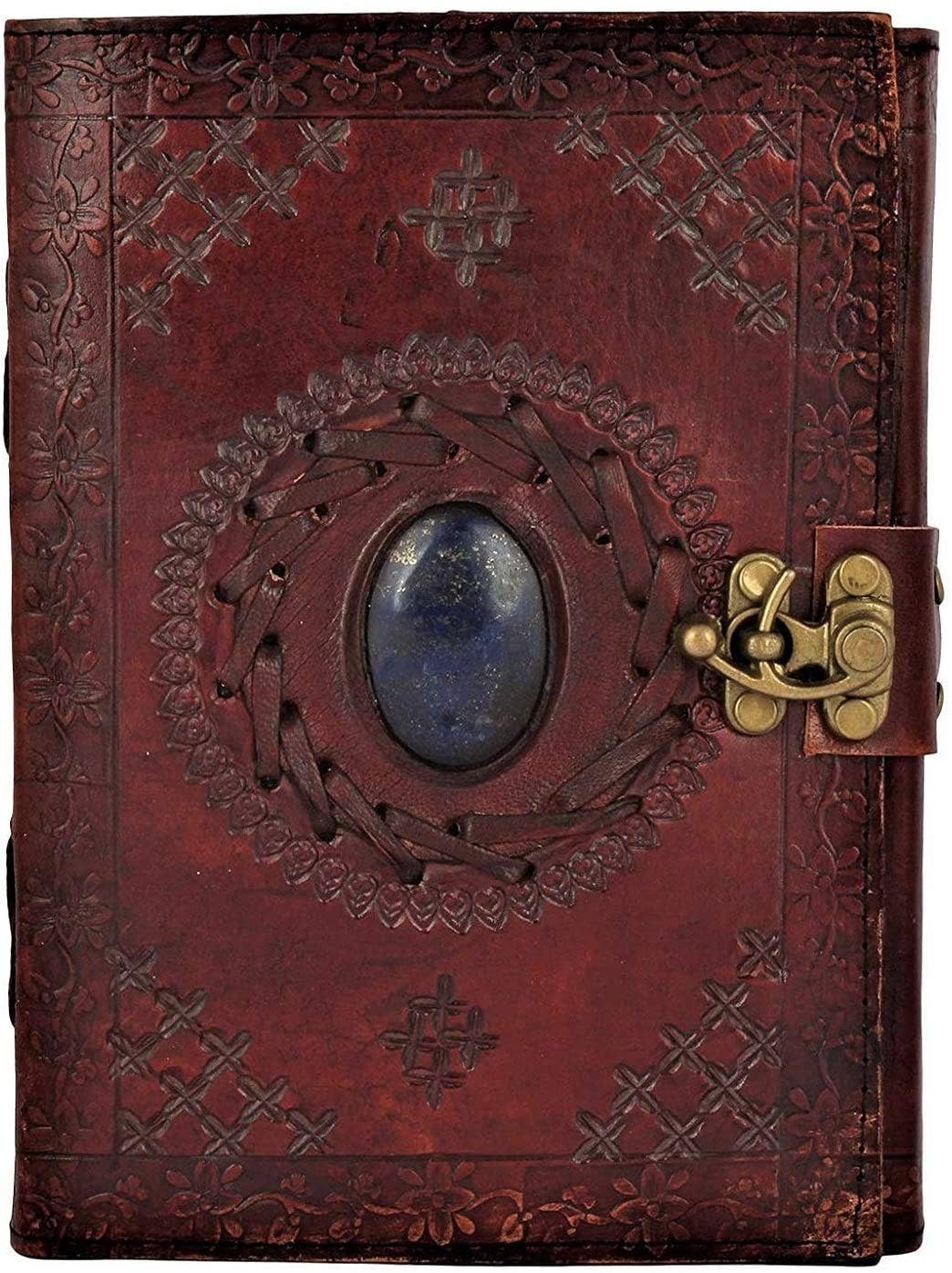 Tuzech Leather - Handmade 7x5 Leather Journal – Vintage Travel Writing Diary: Ocean Blue