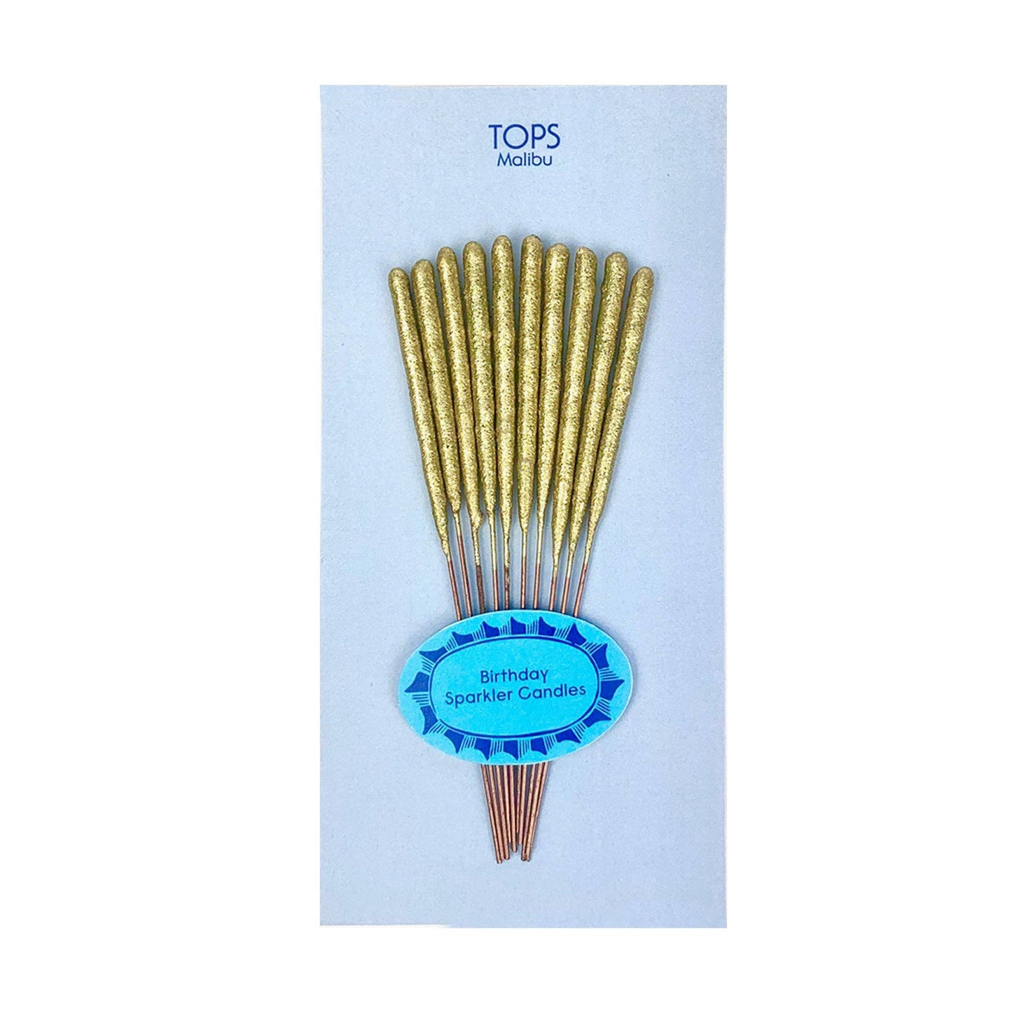 TOPS Malibu - Mini 4" Gold Sparkler Candles - Birthday - Set of 10 - Asst