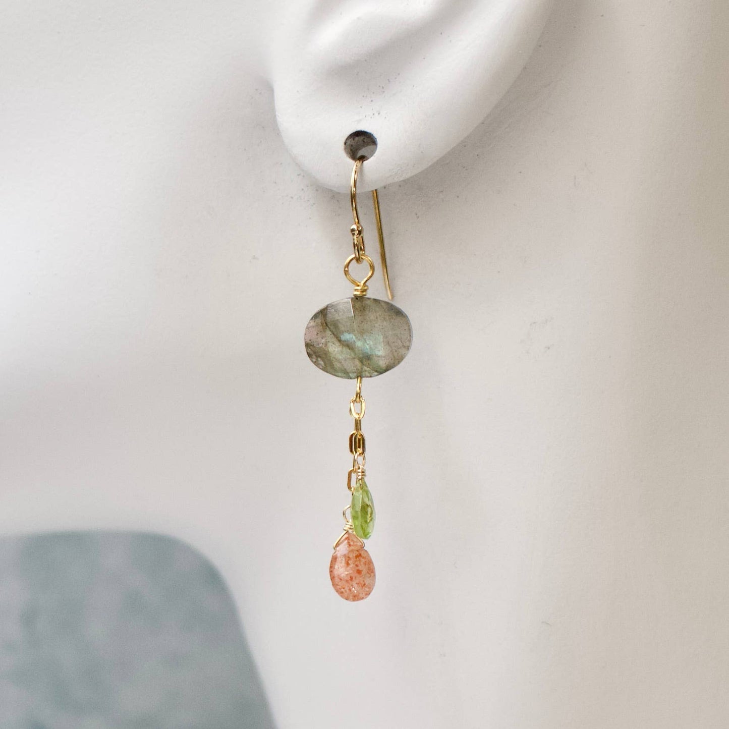 a.v. max - Semi Precious Dangle Earrings: Lapis/Lab