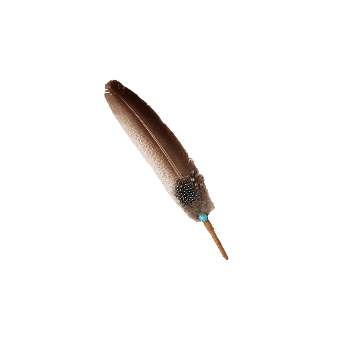 DESIGNS BY DEEKAY INC - 100% Real Turkey Smudge Feather for Fanning with Bead
