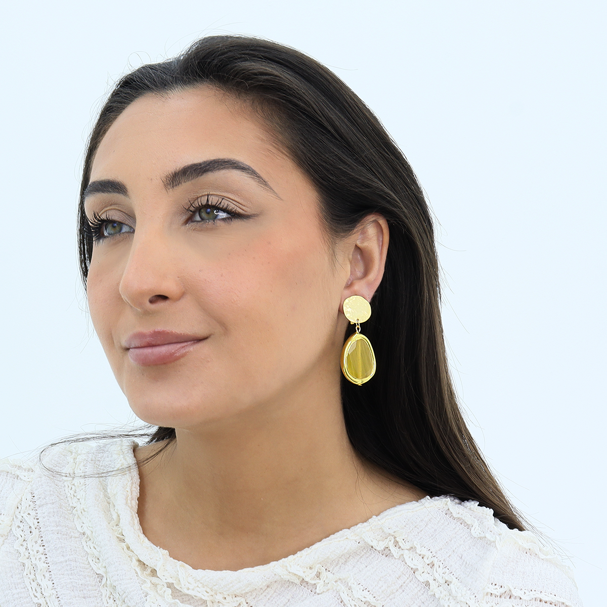 KARINE SULTAN - Vivid Gems Clip-on Earrings: Cobalt Blue