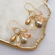 Load image into Gallery viewer, a.v. max - Semi Precious Cluster Earrings: White Pearl