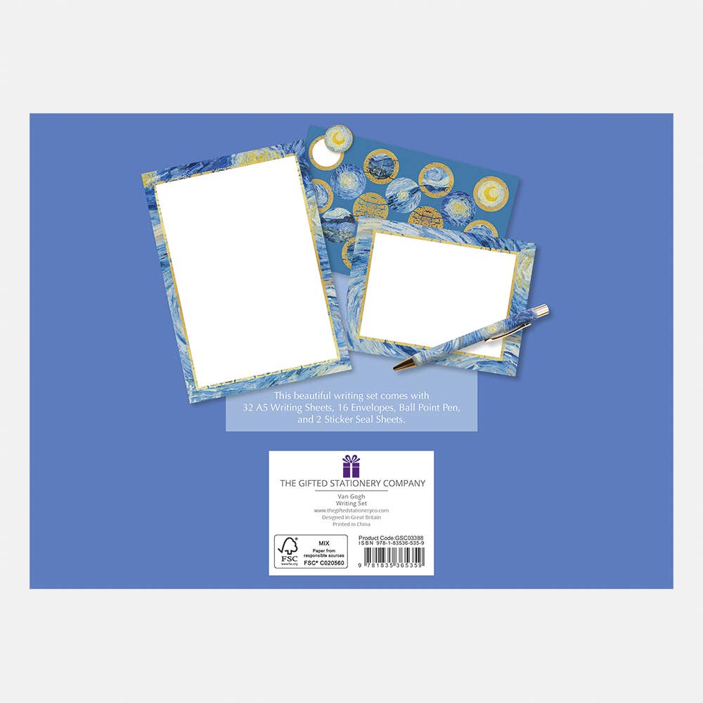 The Gifted Stationery Company - Writing Set - Van Gogh - Starry Night