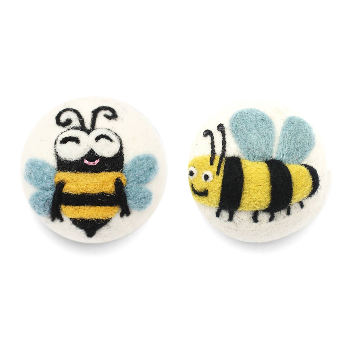 Ethical Global - Bee's Wool Dryer Balls Fair Trade: Happy Bee