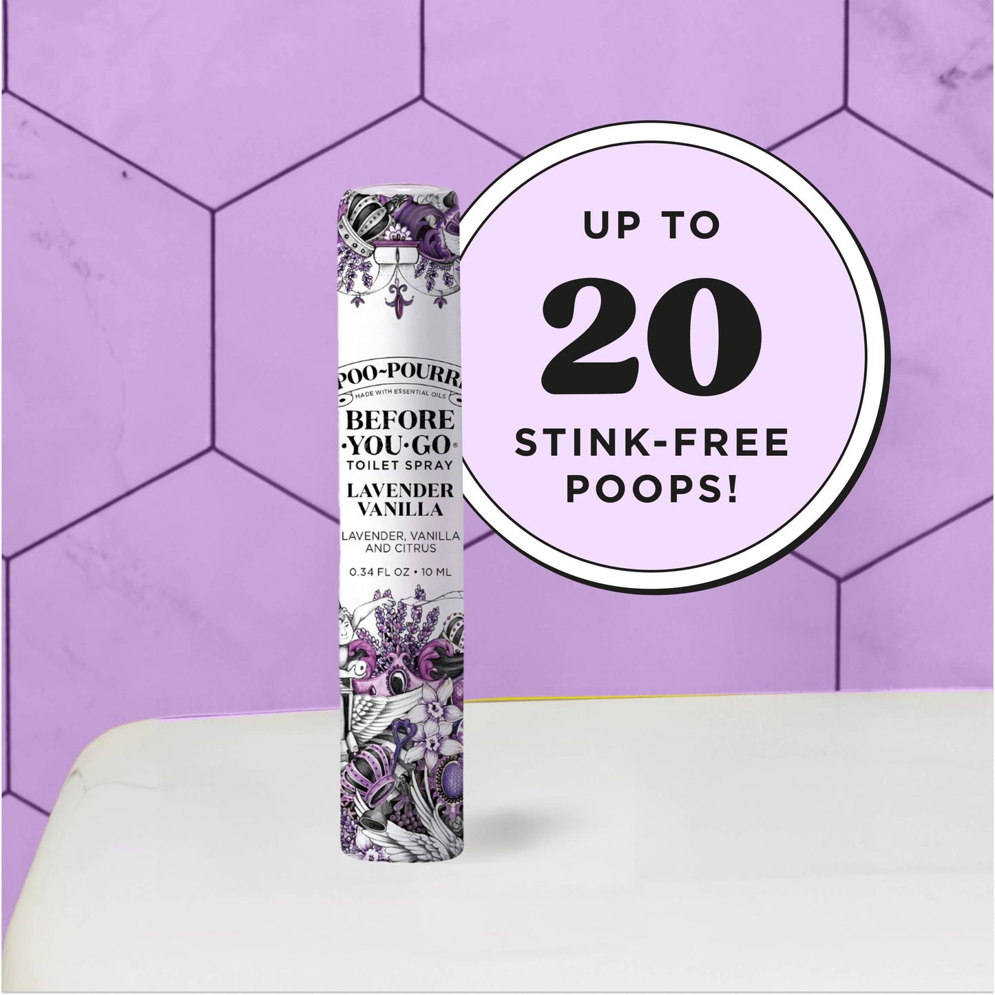 ~Pourri - Poo~Pourri Lavender Vanilla 10mL Travel Size