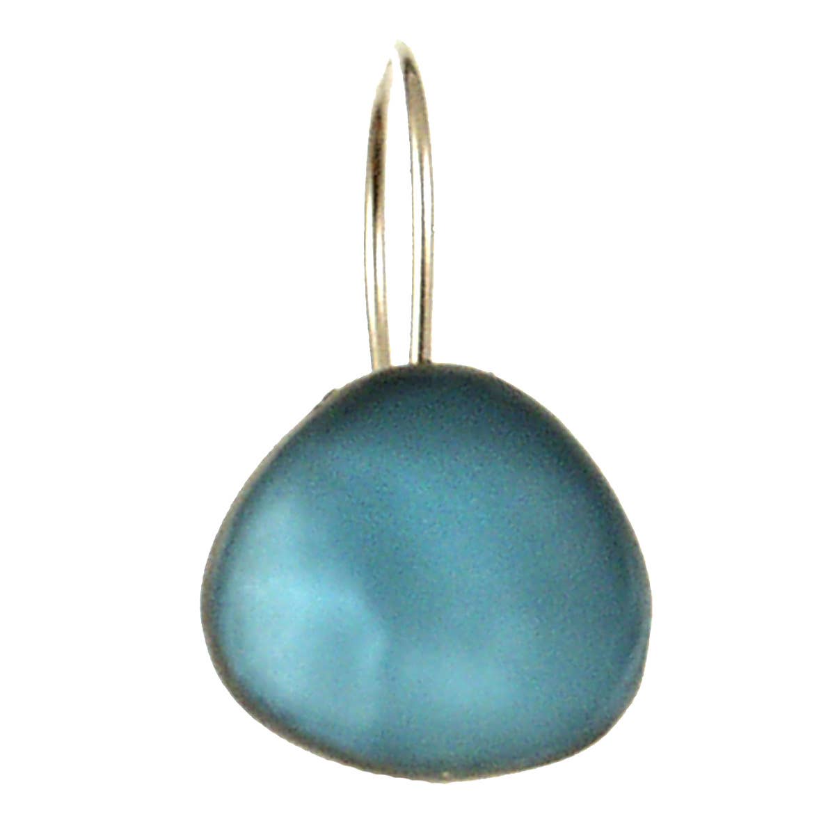 Origin Jewelry - Resin & Shell Drop Earrings - SMALL, Rounded Edge, 0.5": Red