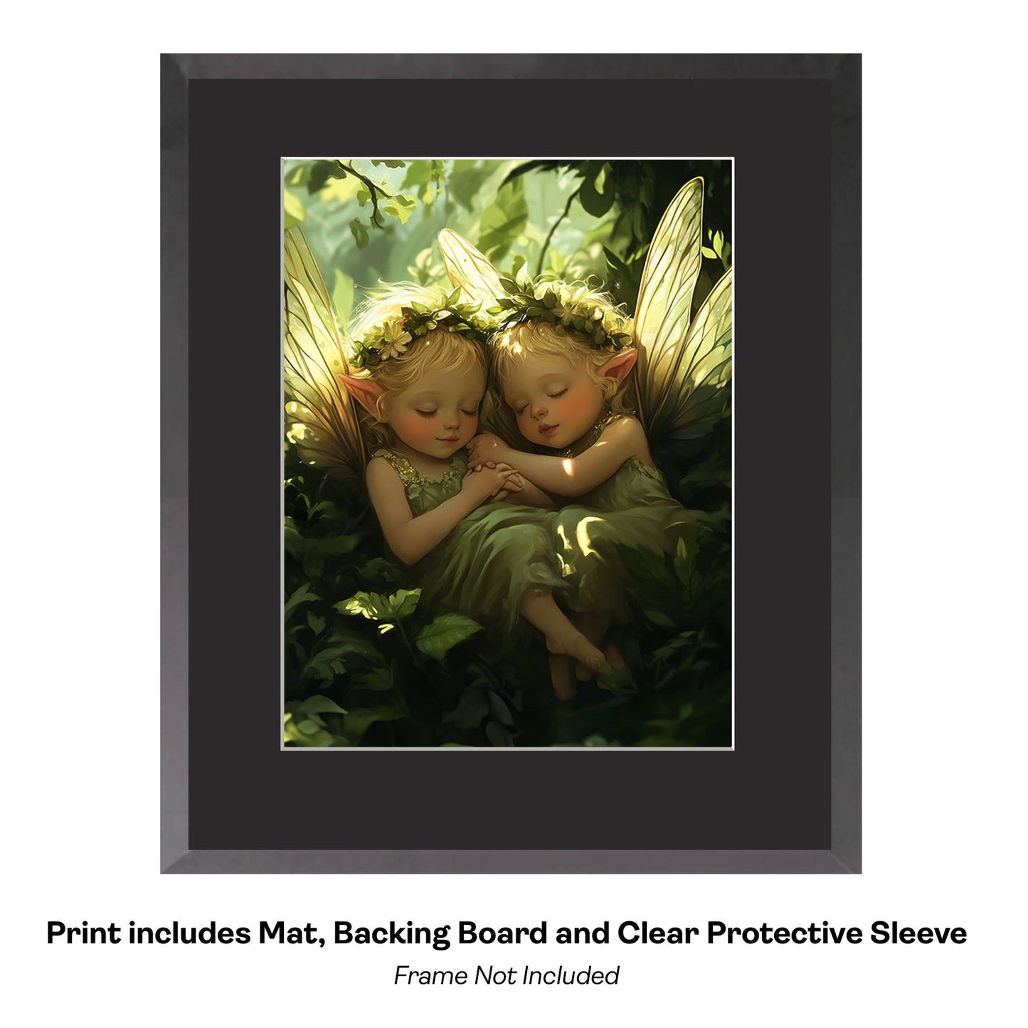 Mowbi - Fairies Making Cookies - Fairies Wall Art Prints – 8″x10″ Artwork for 11″x14″ Frame