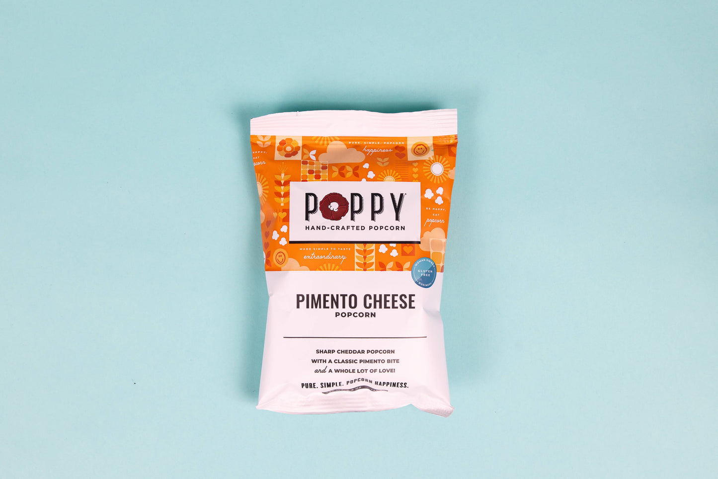 Poppy Hand-Crafted Popcorn - Pimento Cheese Snack Bag