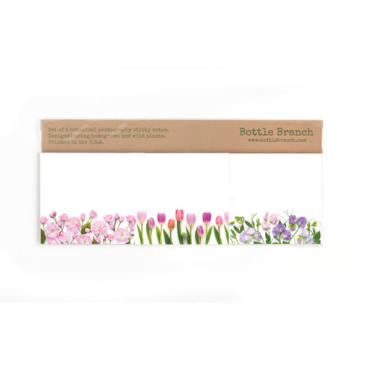 Bottle Branch - Sticky notes set - Pastel flowers