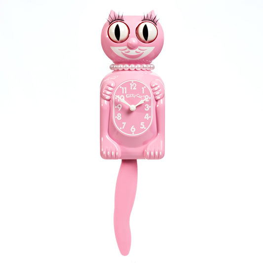 Kit-Cat Klock - Pink Satin Miss Kitty-Cat Klock (Smaller Size)