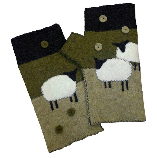 Woolflower - FG066 Sheep Fingerless Gloves
