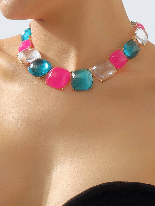 UZ Wholesale Store - Geometric Necklaces Accessories Dainty Necklace: GRAY / One_size