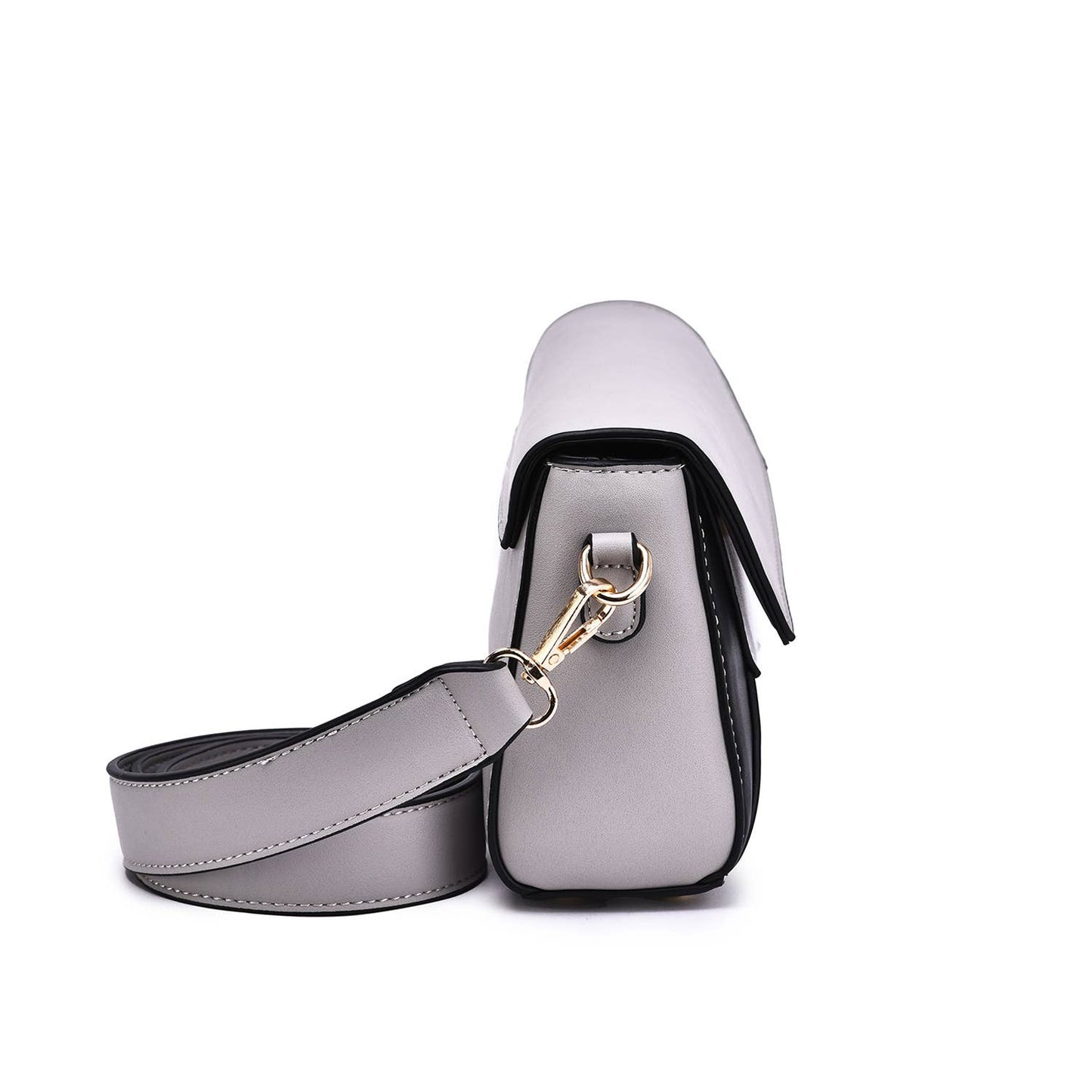 Mellow World - Sylvie Tonal Structured Flap Crossbody: Multi Black