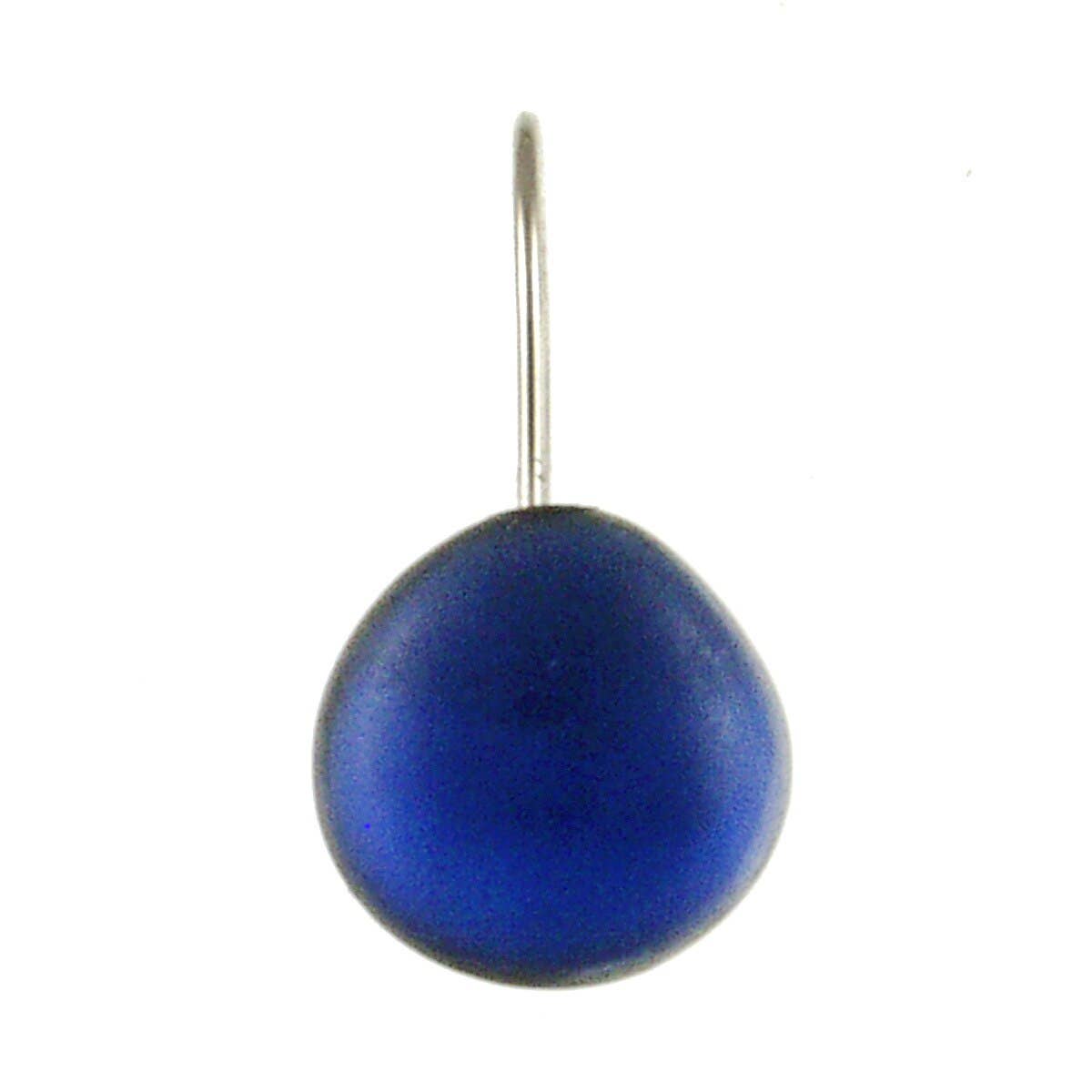 Origin Jewelry - Resin & Shell Drop Earrings - SMALL, Rounded Edge, 0.5": Sapphire