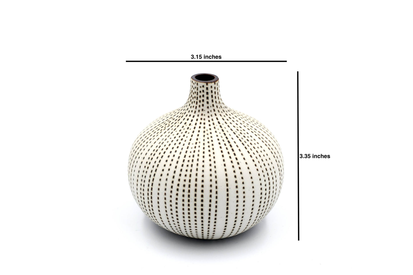 Art Floral Trading LLC - 524W23 CONGO TINY L-Handcrafted Porcelain Bud Vase