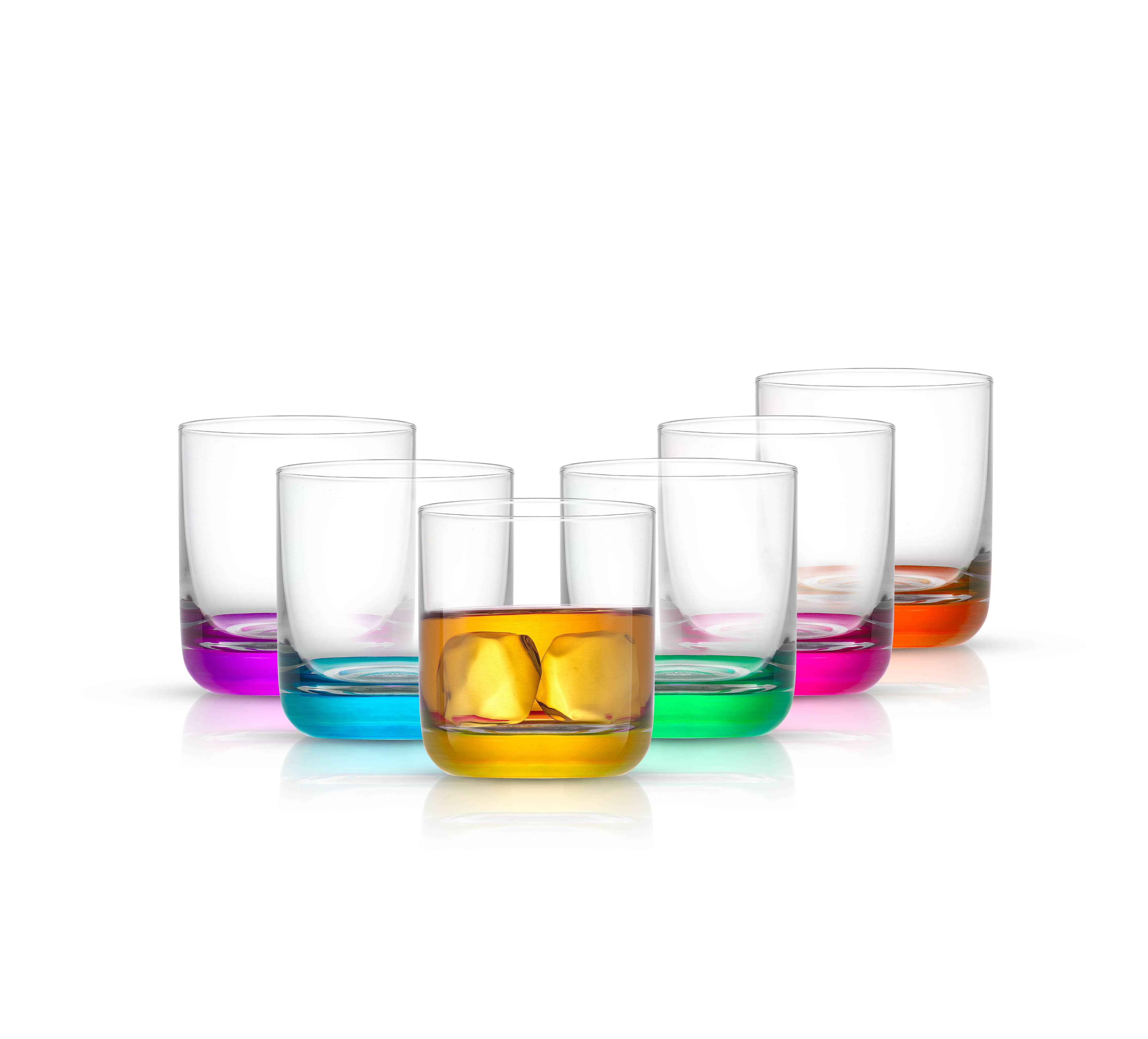Hue Colored Whiskey Tumbler Glasses