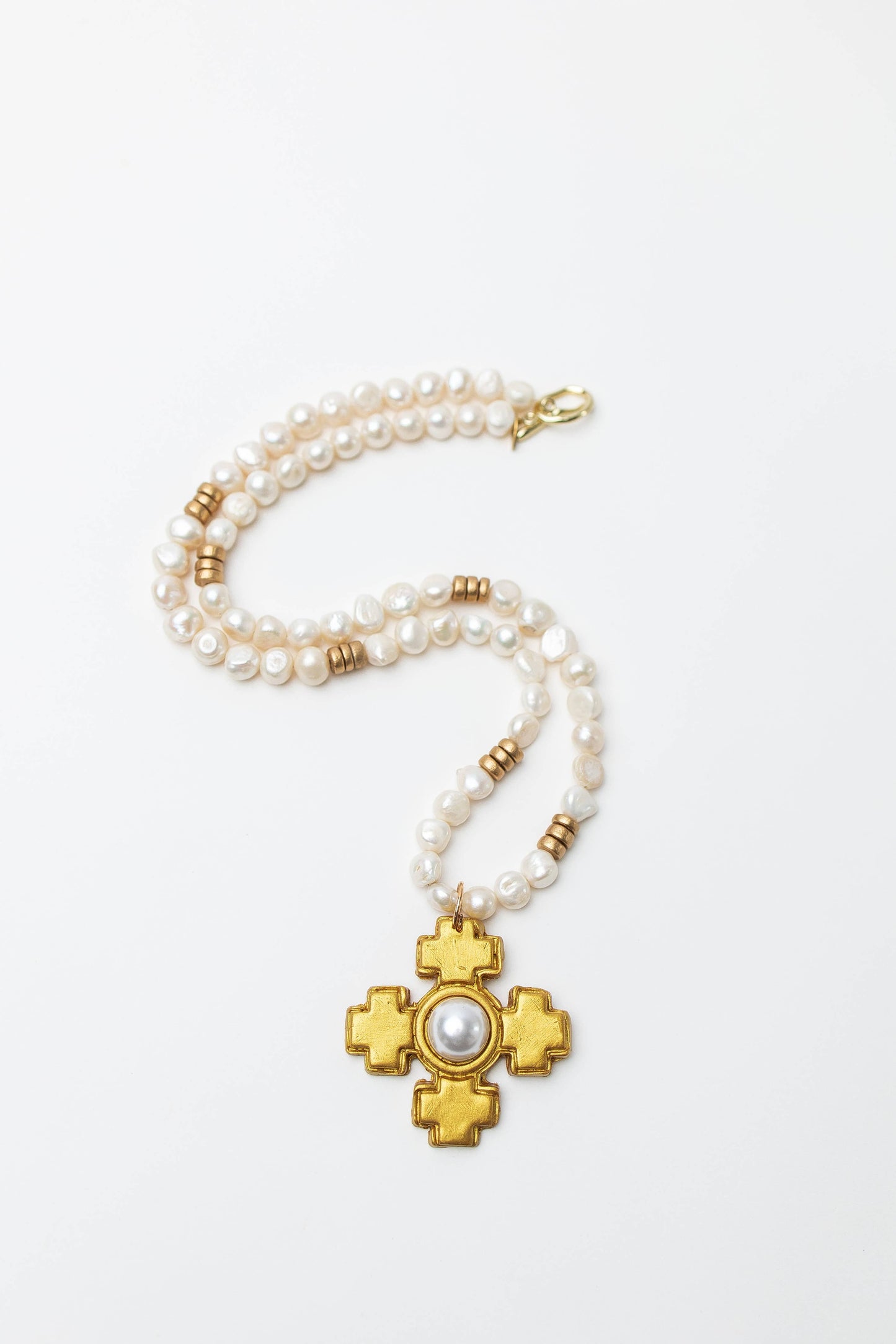 Hidden Truth Jewelry - 34" Fresh Water Pearls with Becky Pearl Cross